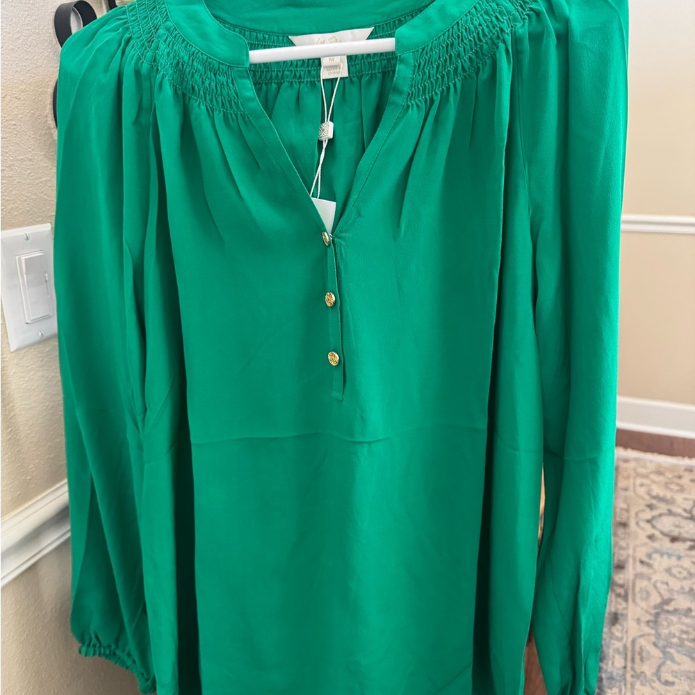 Lilly Pulitzer Vibrant Green Blouse